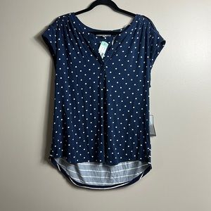 Daniel Rainn stripe and polka dot top